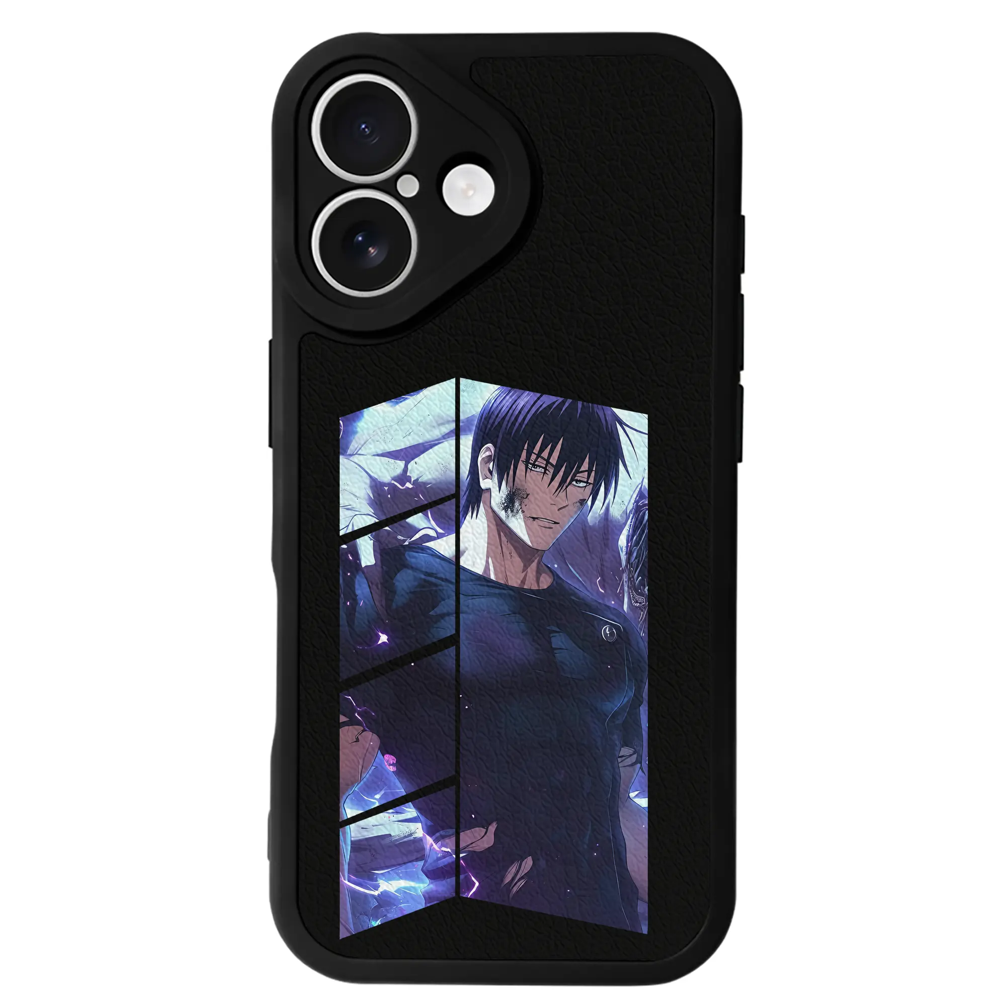 呪術廻戦 グッズ,伏黒 甚爾 - IPhone 16シリーズ対応 ・ シリコンスマホケース ・ レザー調 ・ 高精度フィット ・ 耐衝撃 ・ ワイヤレス充電対応 ・ 精密カット